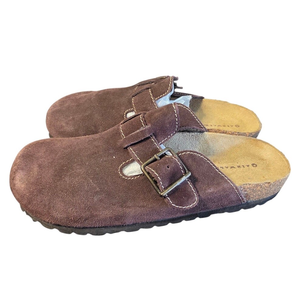 Airwalk Abby Women’s Size U.S. 9.5 Clogs, Brown Suede Leather